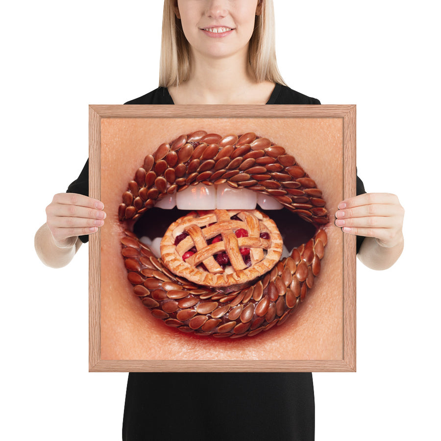Vegan Pie Framed Print