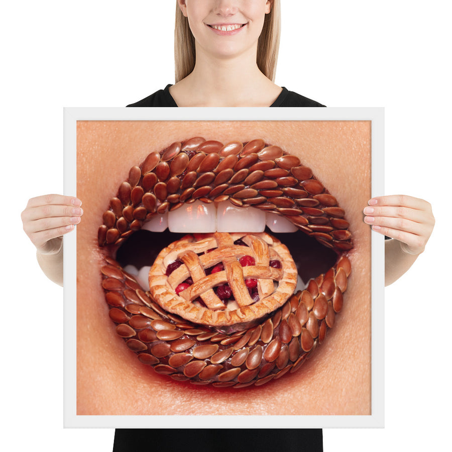 Vegan Pie Framed Print