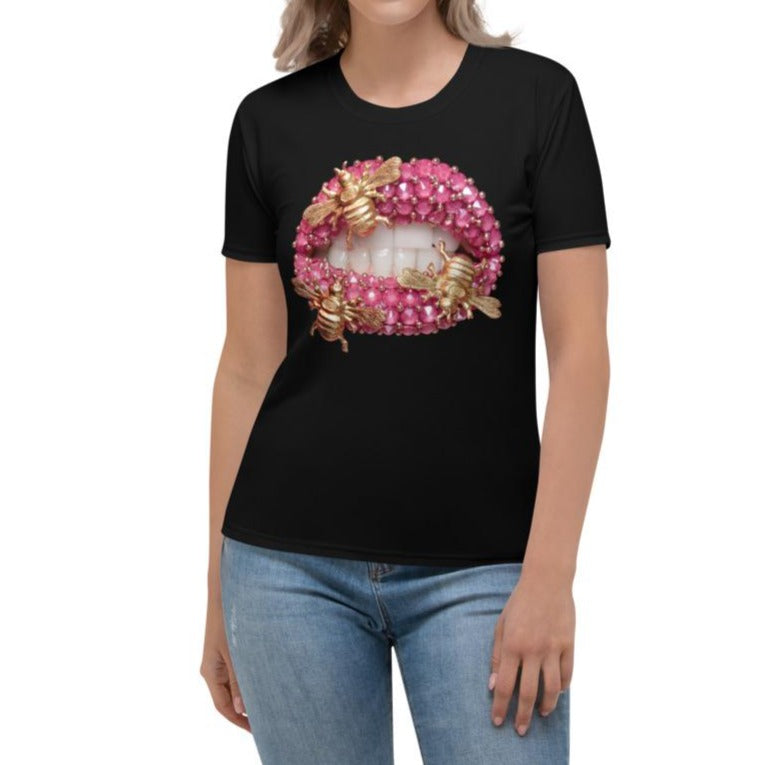 Bumble Bees Women's Crew Neck T-Shirt Black