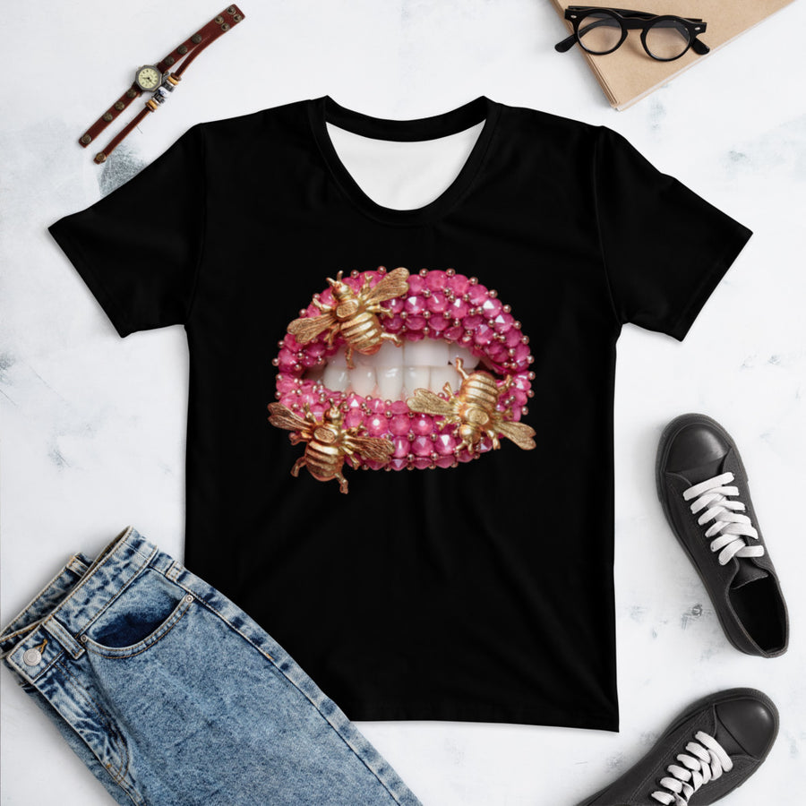 Bumble Bees Women's Crew Neck T-Shirt Black