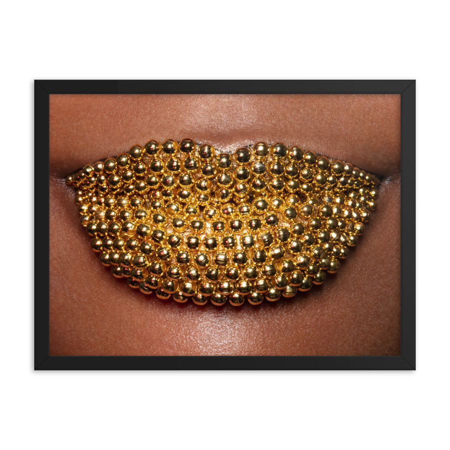 Golden Beads Original Framed Print