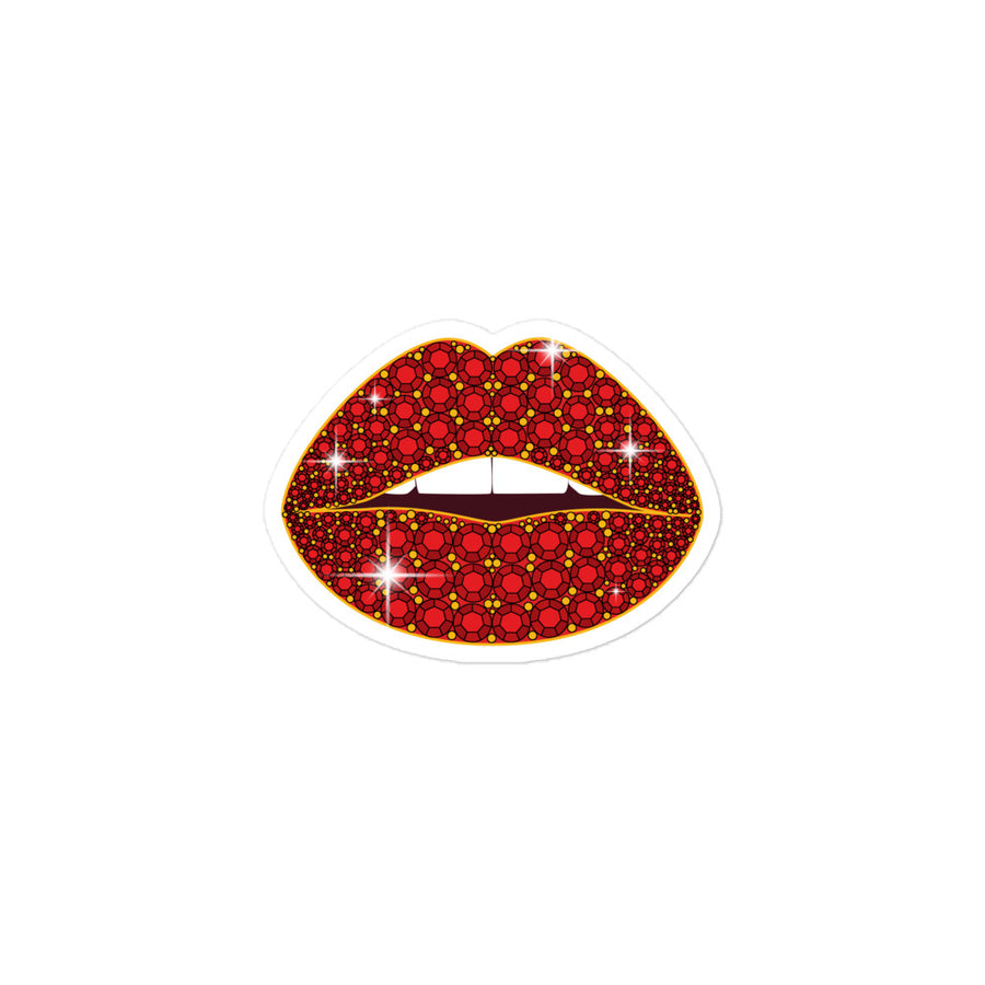 Bejeweled Bubble-Free Sticker Red