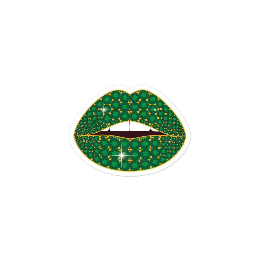 Bejeweled Bubble-Free Sticker Green