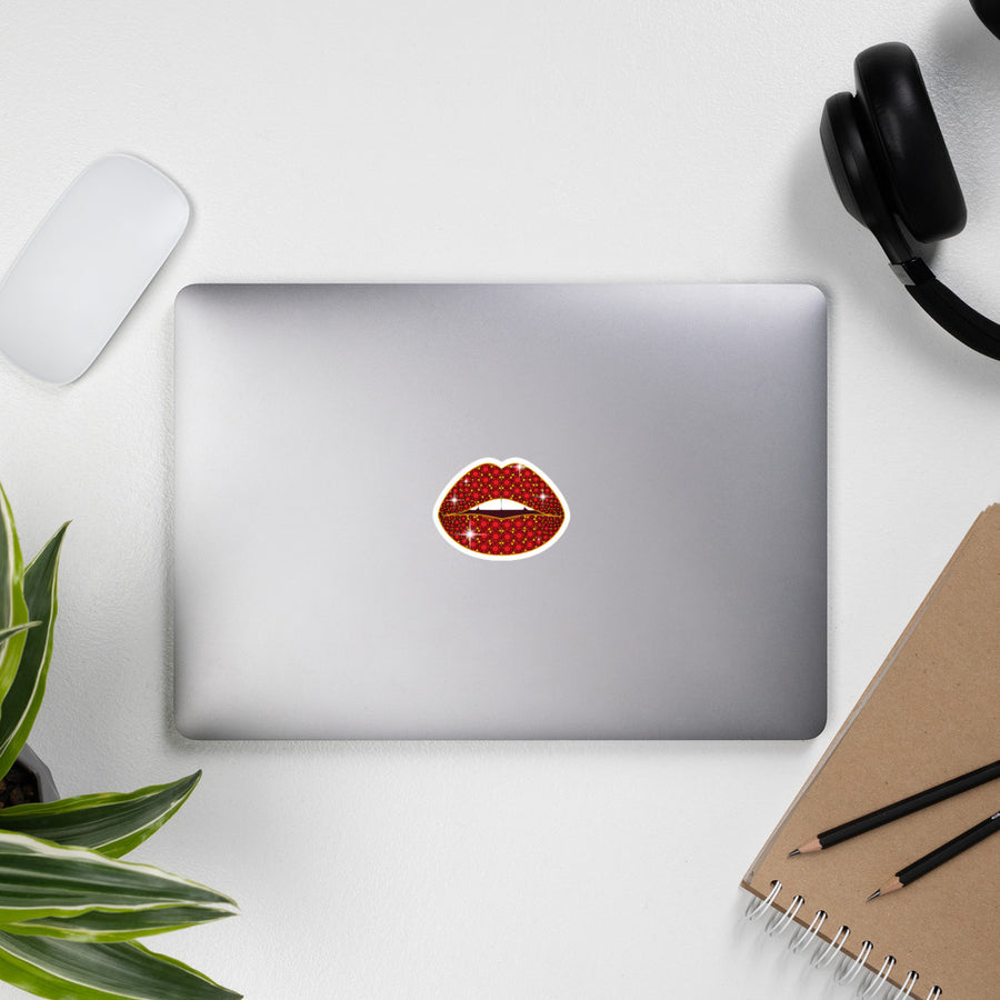Bejeweled Bubble-Free Sticker Red
