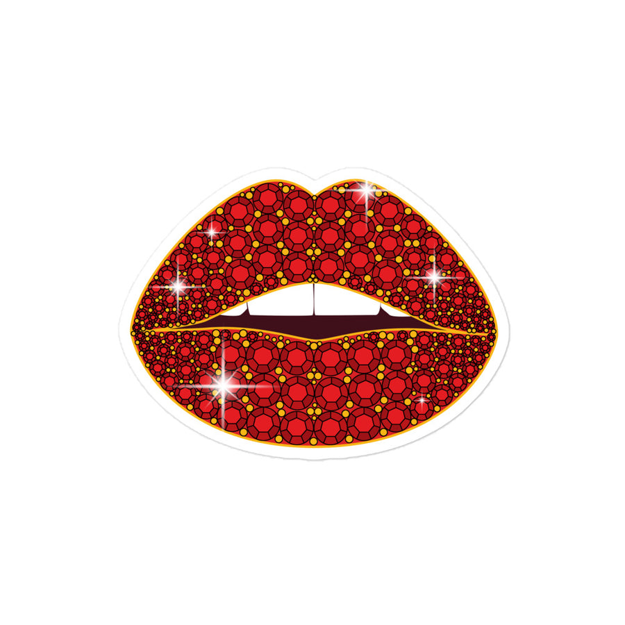 Bejeweled Bubble-Free Sticker Red