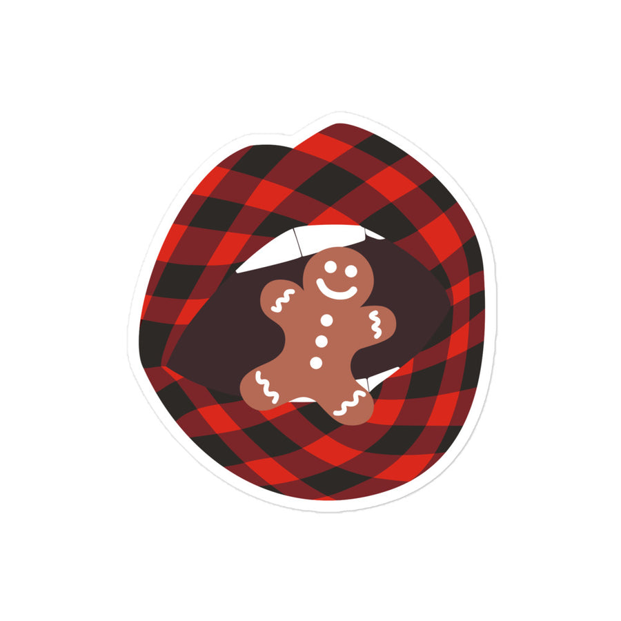 Gingerbread Person Bubble-Free Sticker