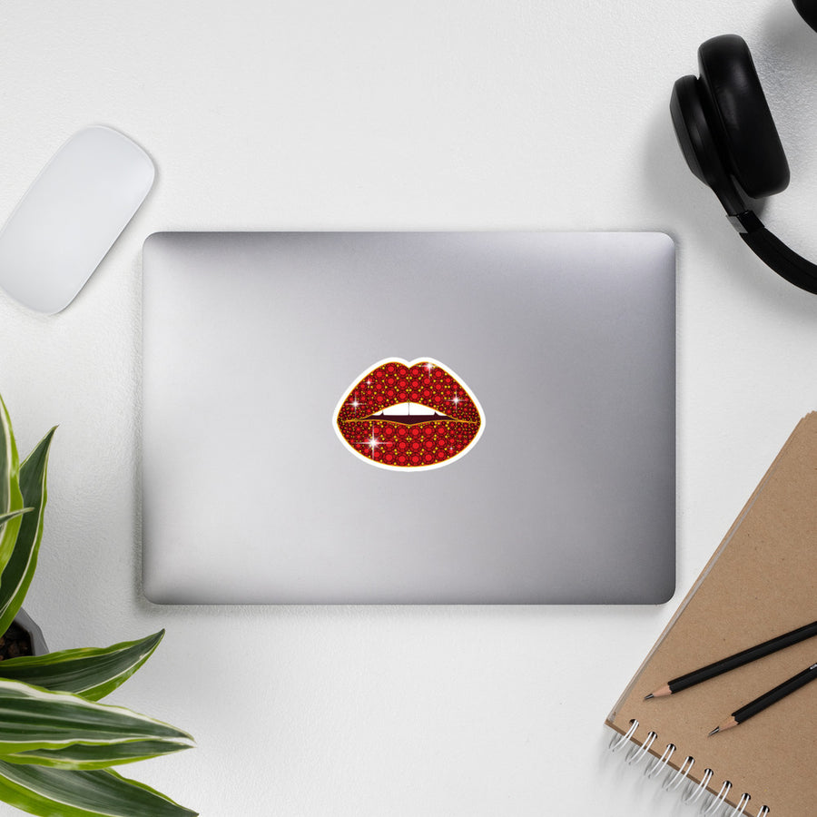 Bejeweled Bubble-Free Sticker Red