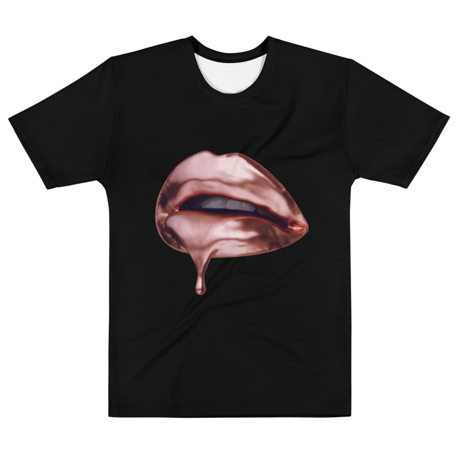 Rose Gold Crew Neck T-shirt Black
