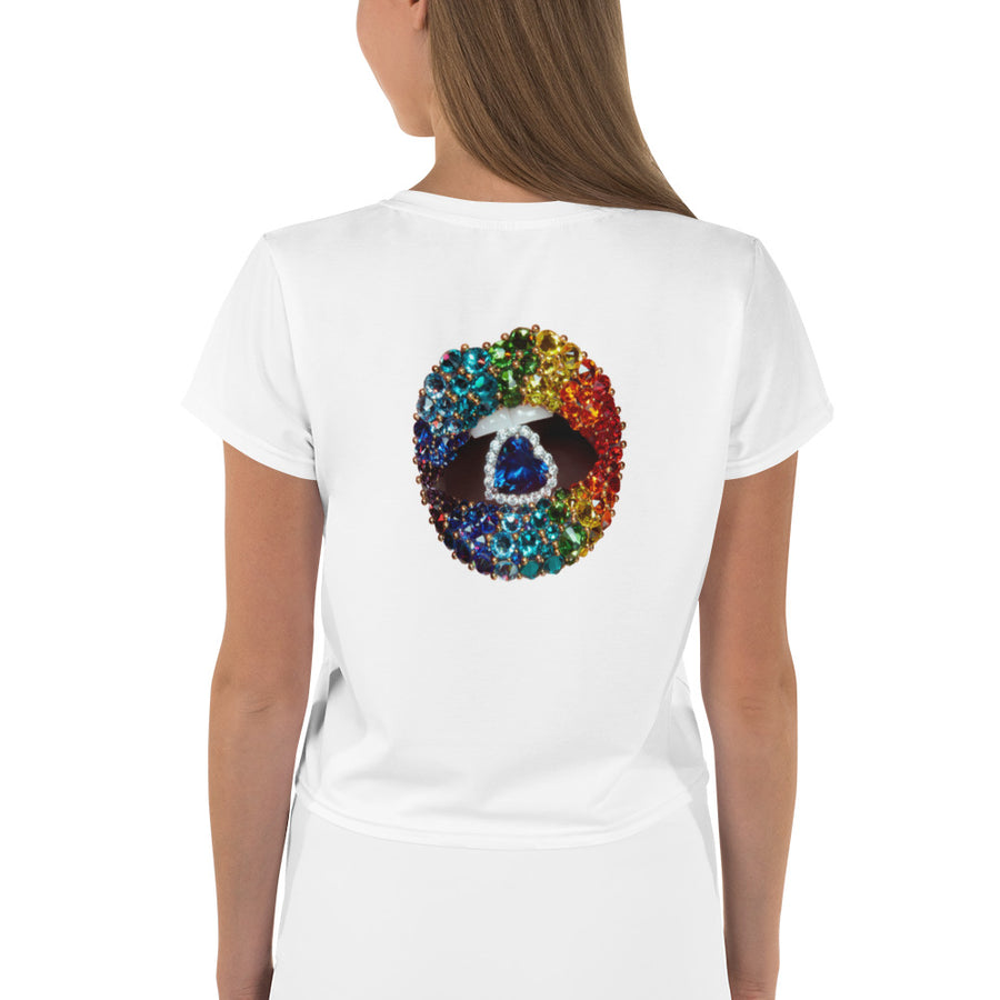 Love is Love White Crop Tee