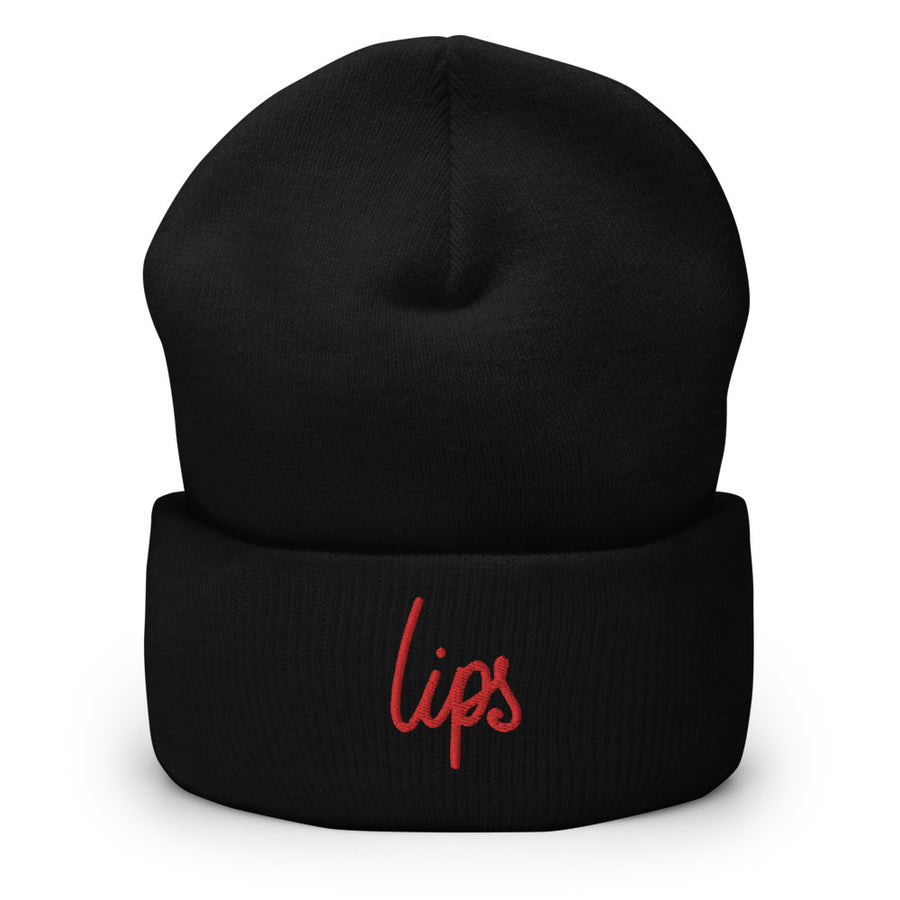 Lips Cuffed Beanie