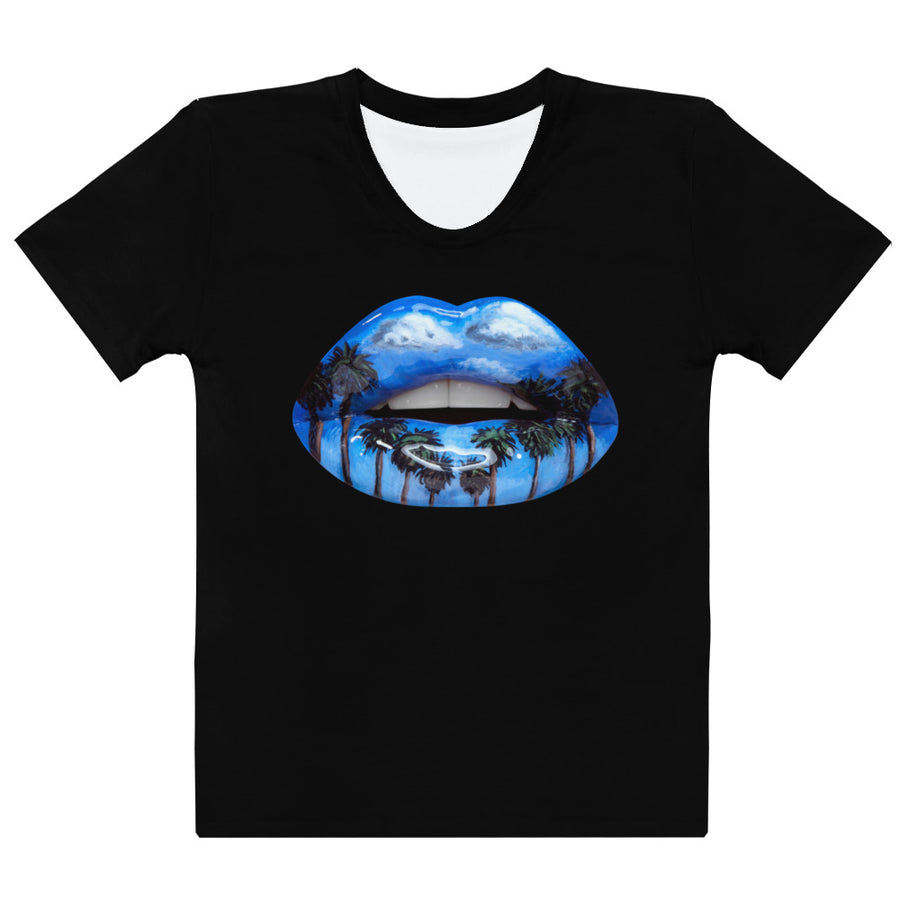 Beverly Hills Women's Crew Neck T-Shirt Black