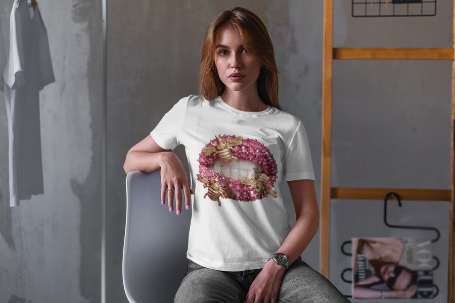 Bumble Bees Women's Crew Neck T-Shirt White
